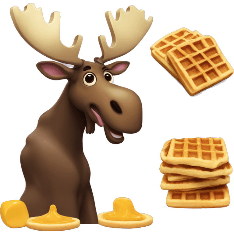 Moose and waffles emoji