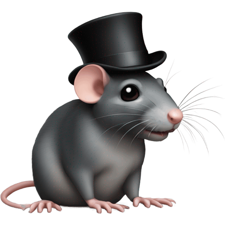 a rat with a tophat emoji