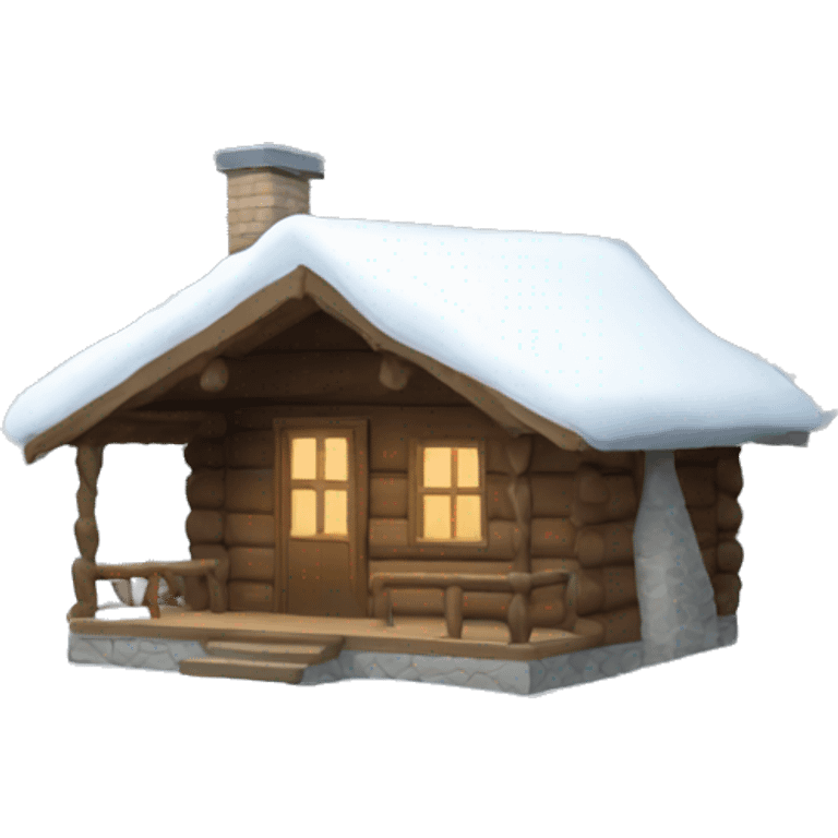 winter cabin emoji