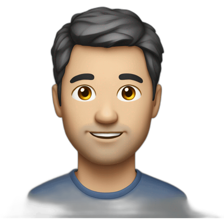 software engineer guy, 40 years old, still looks young with dark short hair emoji