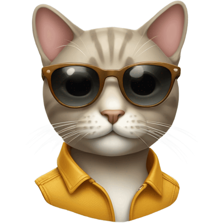 Cat with sunglasses emoji