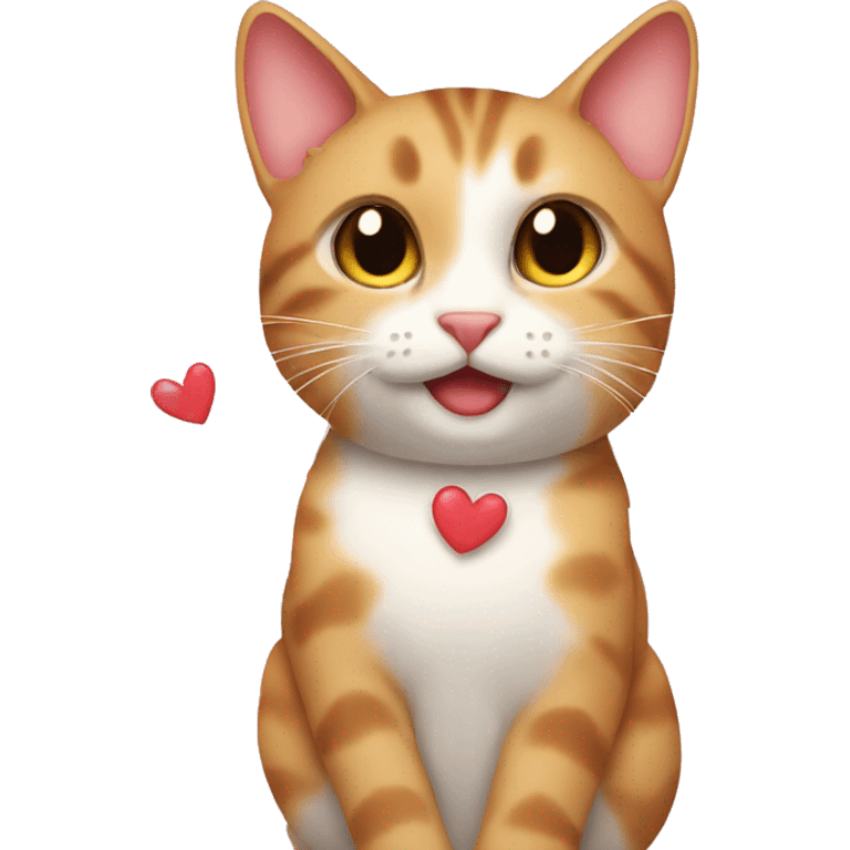 Cat in love emoji