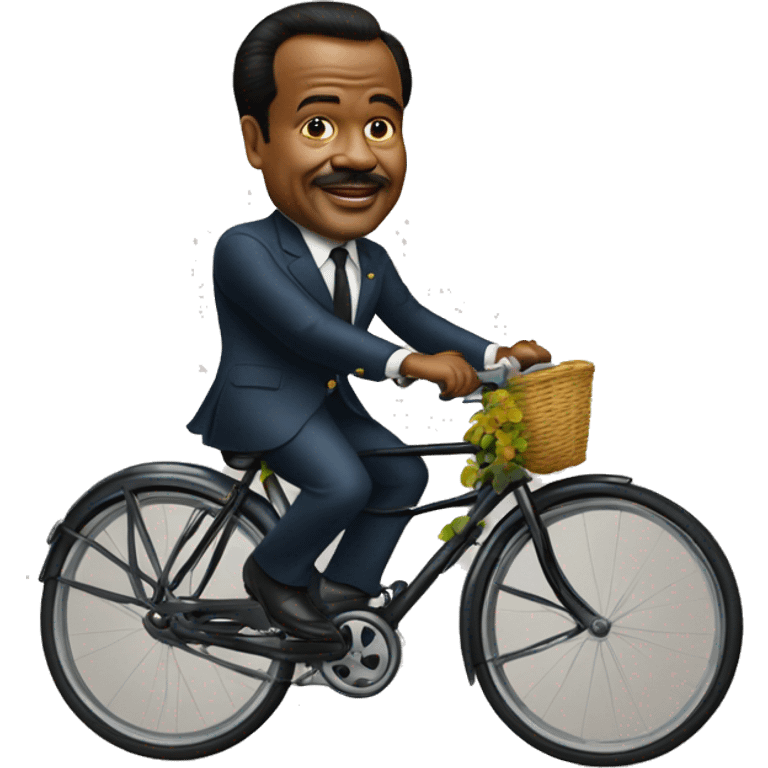 Paul biya sur un vélo emoji