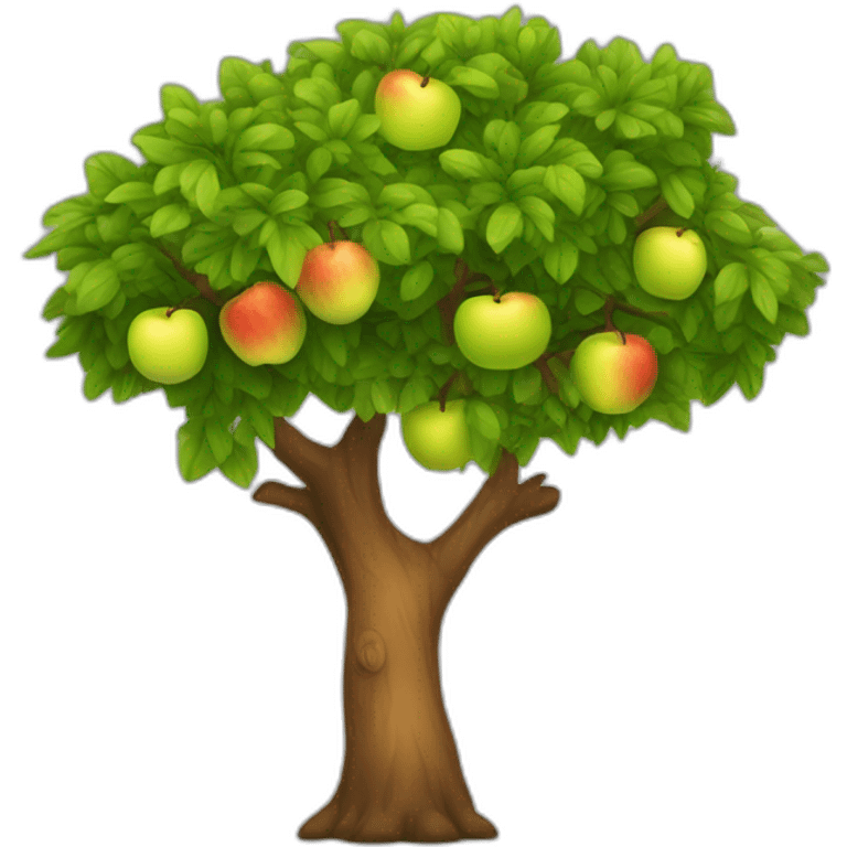 arbres dans une pomme emoji