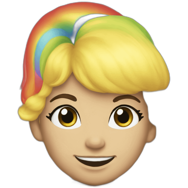 Rainbow brite cartoon emoji