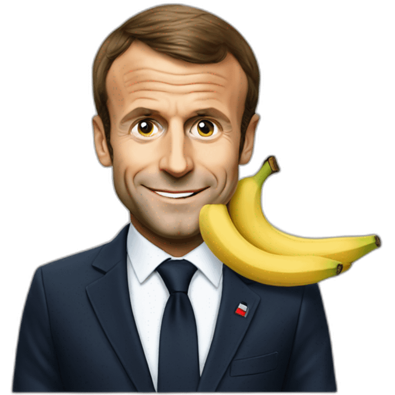 Emmanuel Macron banane emoji