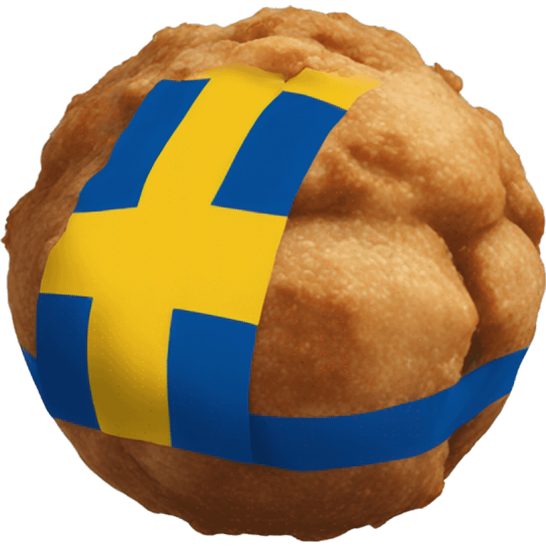 Swedish flag meatball emoji