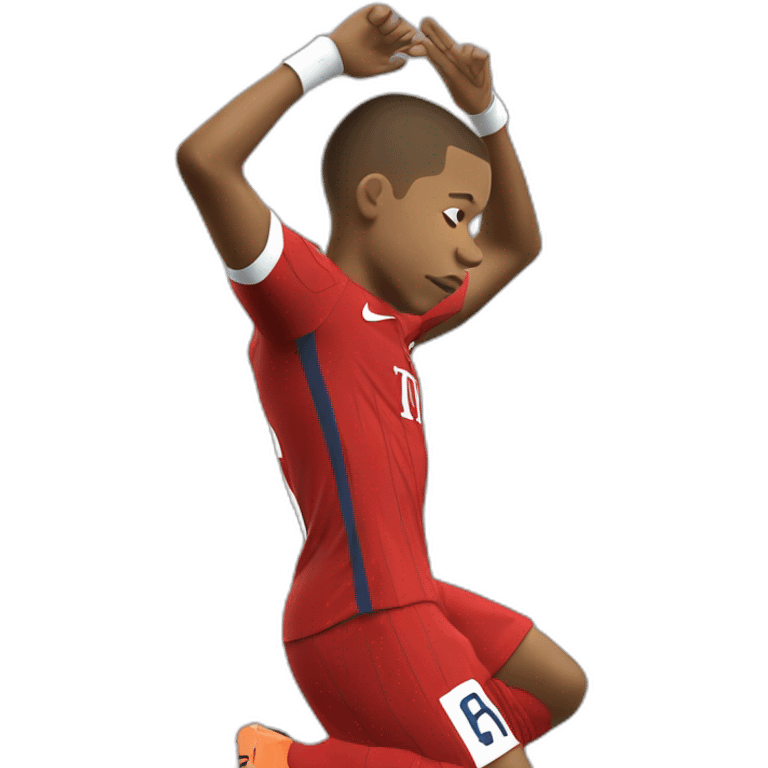 Mbappe fait un dab emoji