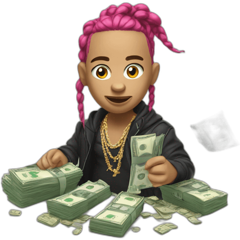 Tekashi counts money emoji