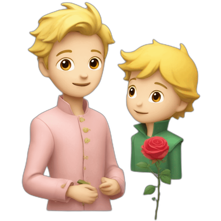 Le petit prince et sa rose emoji