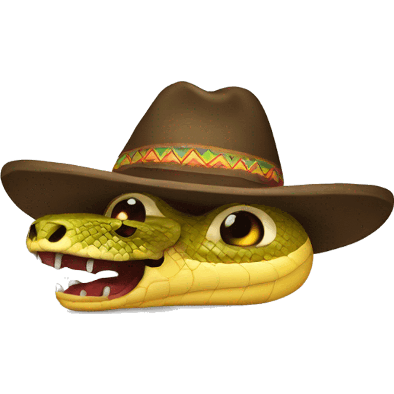 Snake with a sombrero emoji