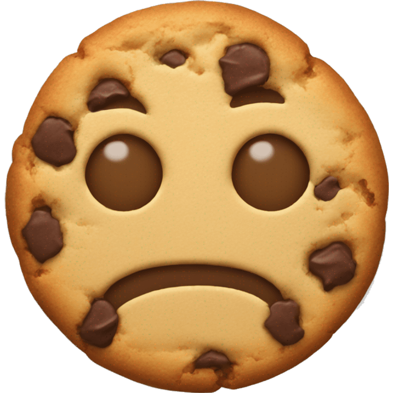 Cookie with no face emoji