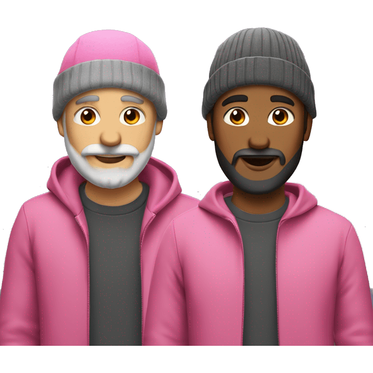 two tech leads men one with grey beard and one with pink beanie emoji