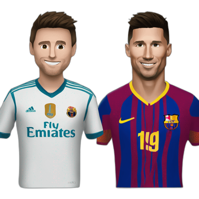 messi avec ronaldo  emoji