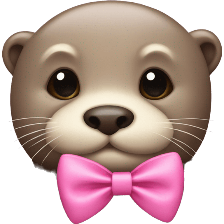 otter with a pink bow emoji