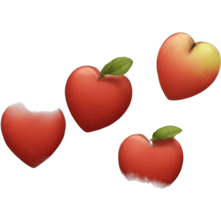 Apple Heart but Leo Print  emoji