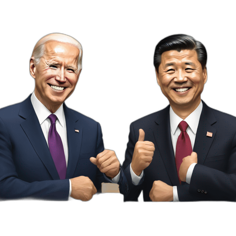 old President Xi and Biden smiling emoji