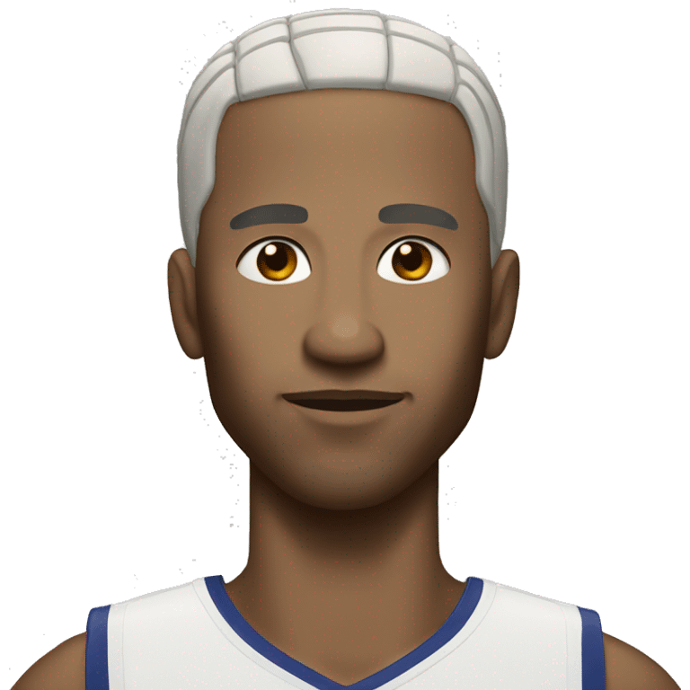 light-skinned, white-haired basketball player emoji