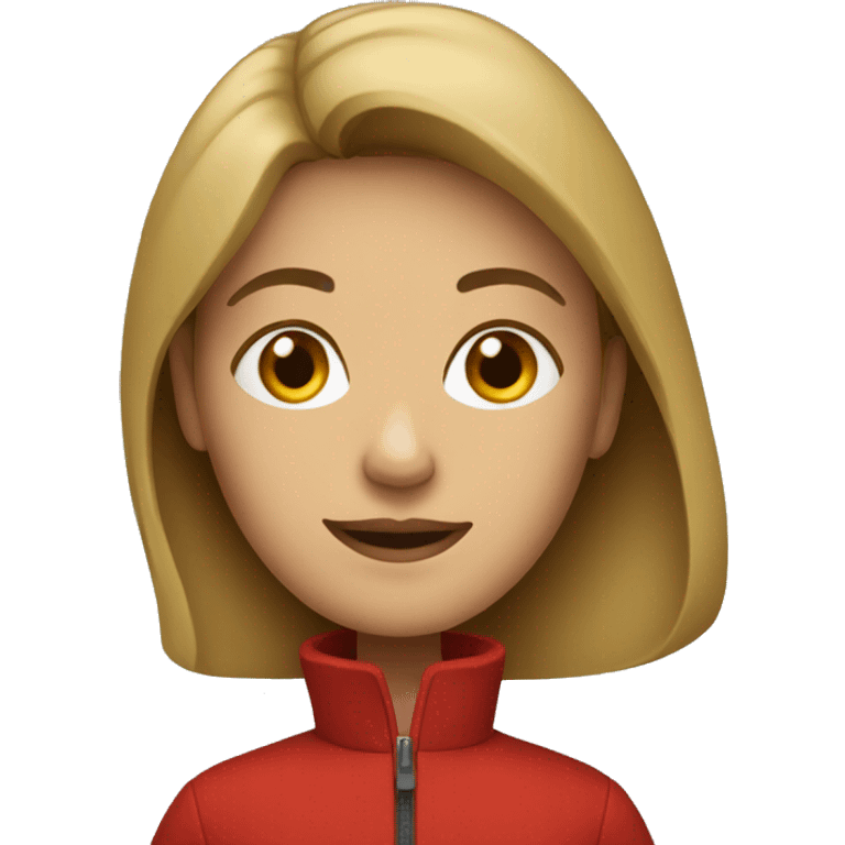 woman in red coat emoji