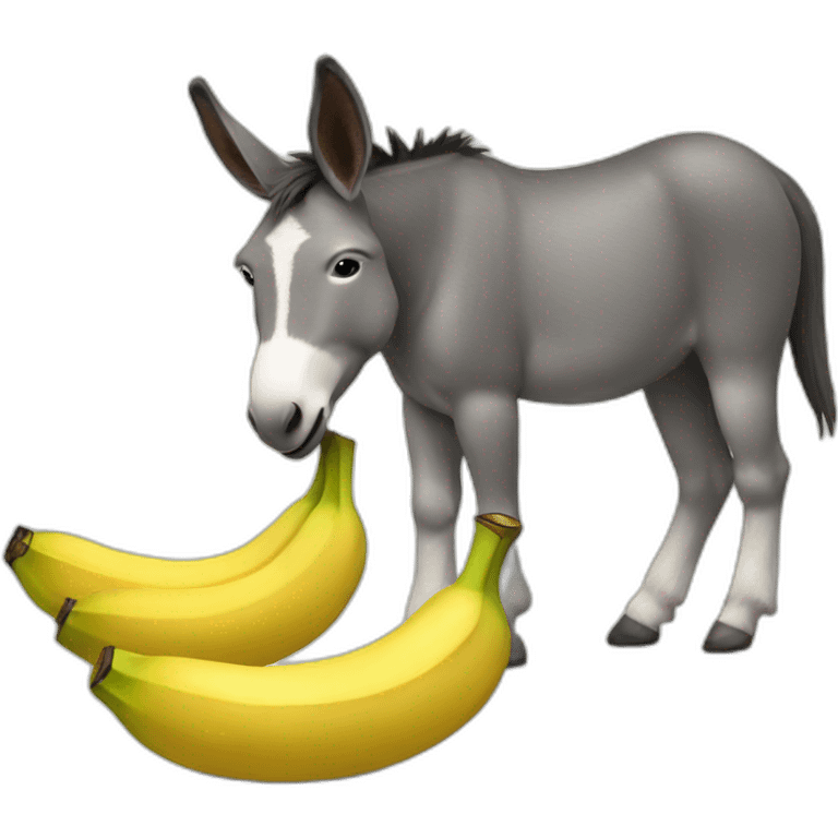 Donkey on a banana emoji