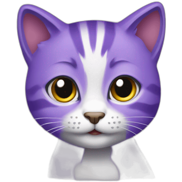 A purple little cat emoji