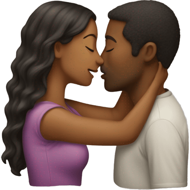 Two people kissing emoji