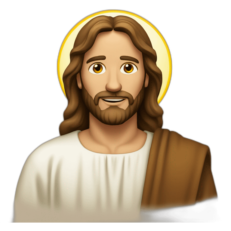 Jésus qui prie pour quelqu'un emoji