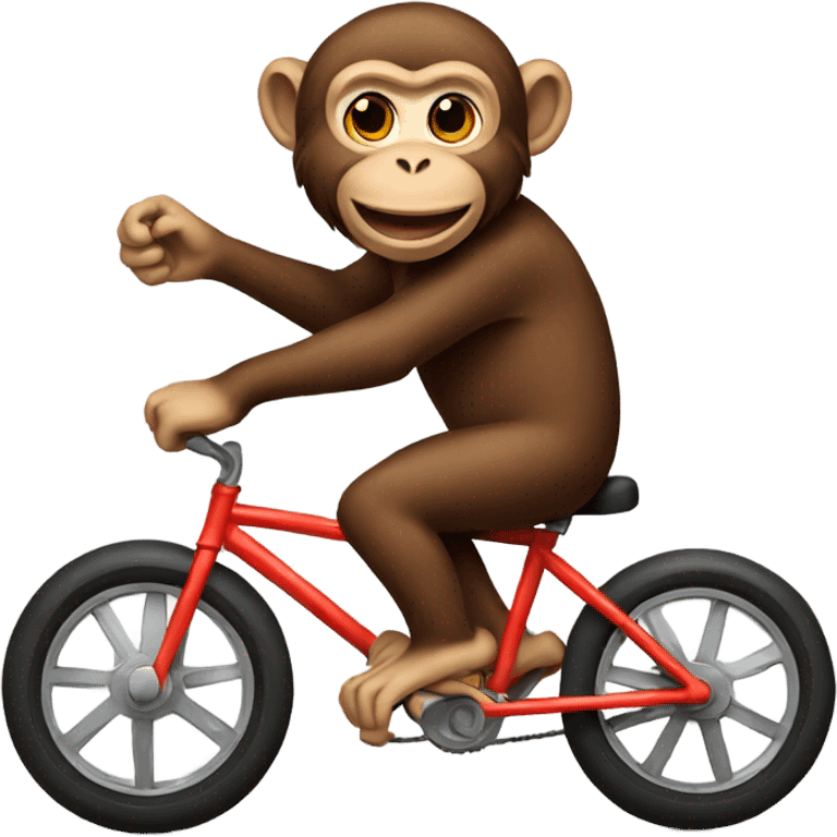 Monkey riding a bike emoji