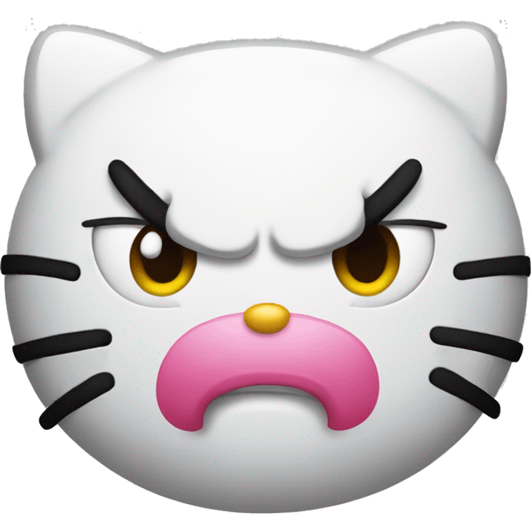 Angry hello kitty face  emoji