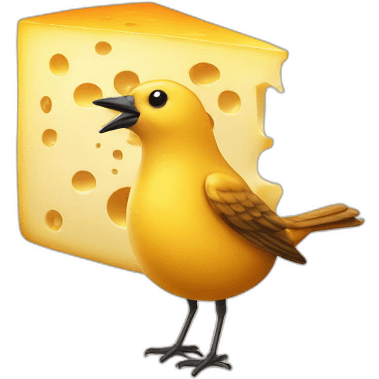 Cheese on Bird emoji