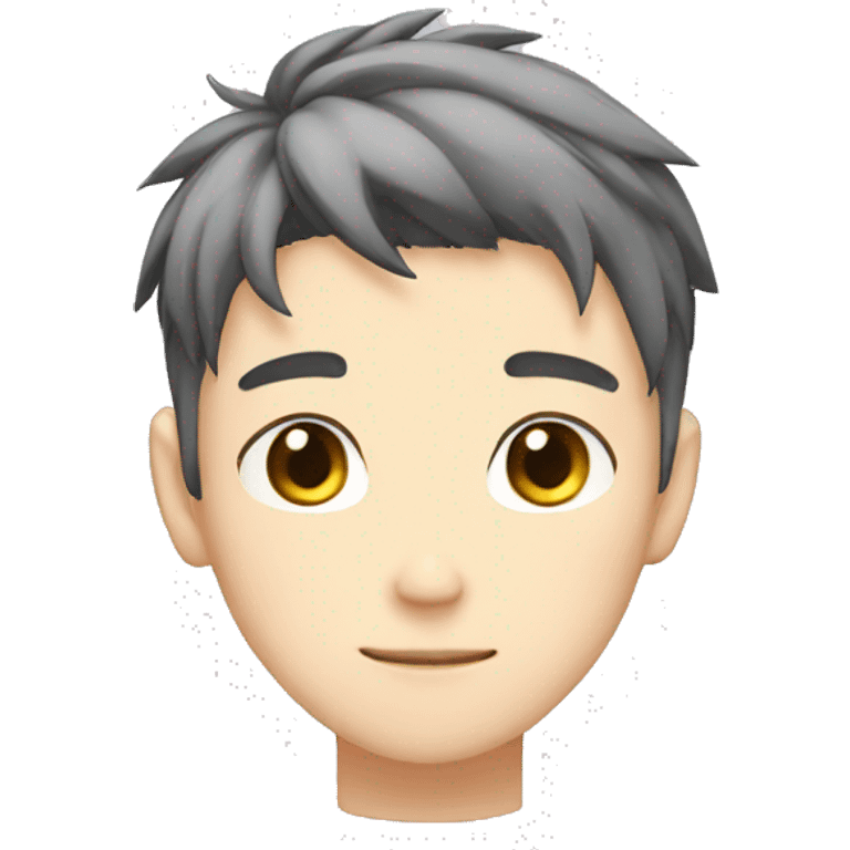 Anime Boy with short faded hair emoji