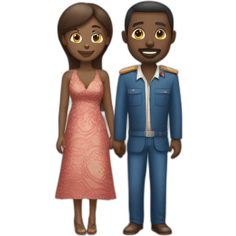 Central African Republic man with Lebanon woman couple emoji