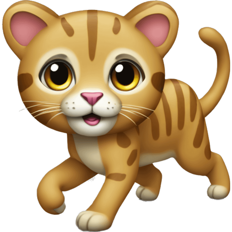 Puma (animal) walking on a treatmill emoji