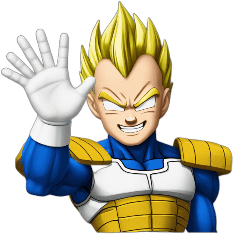 waving vegeta emoji