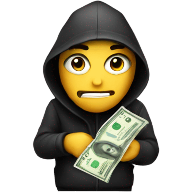 Robber with a bag of money  emoji