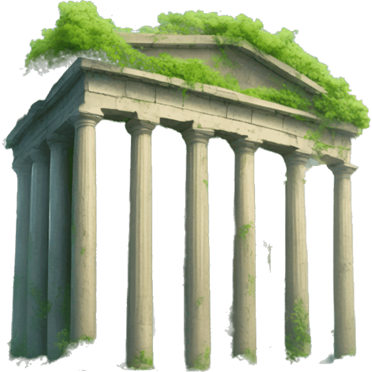 Overgrown Roman temple in the clouds emoji