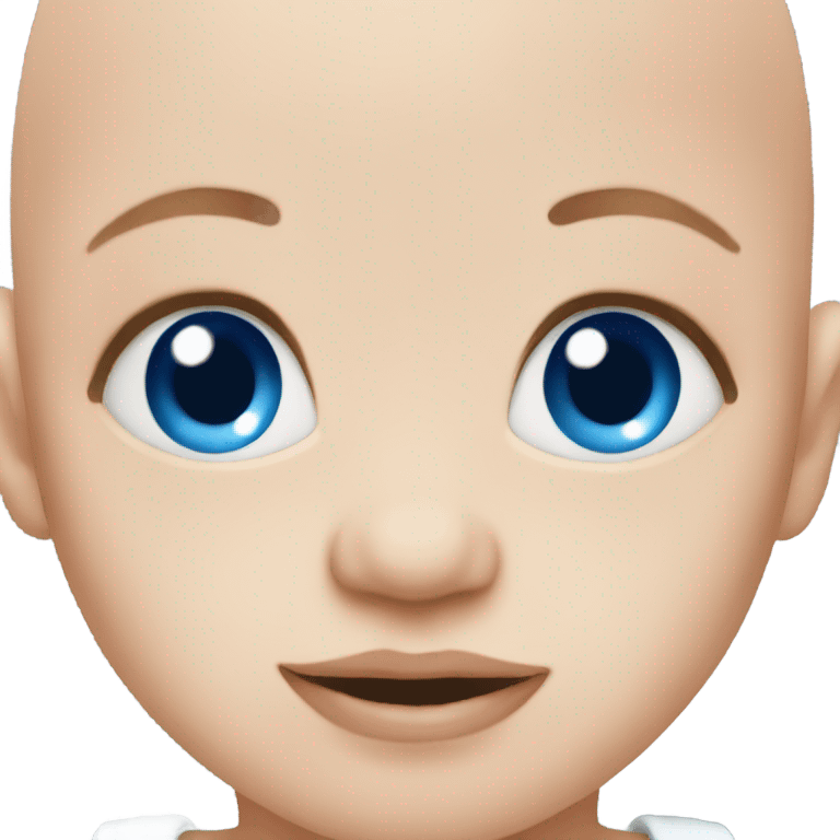 bald baby with blue eyes emoji