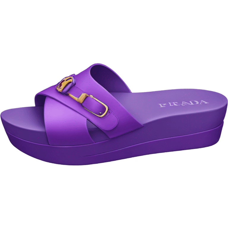 Platform Prada sandal purple emoji