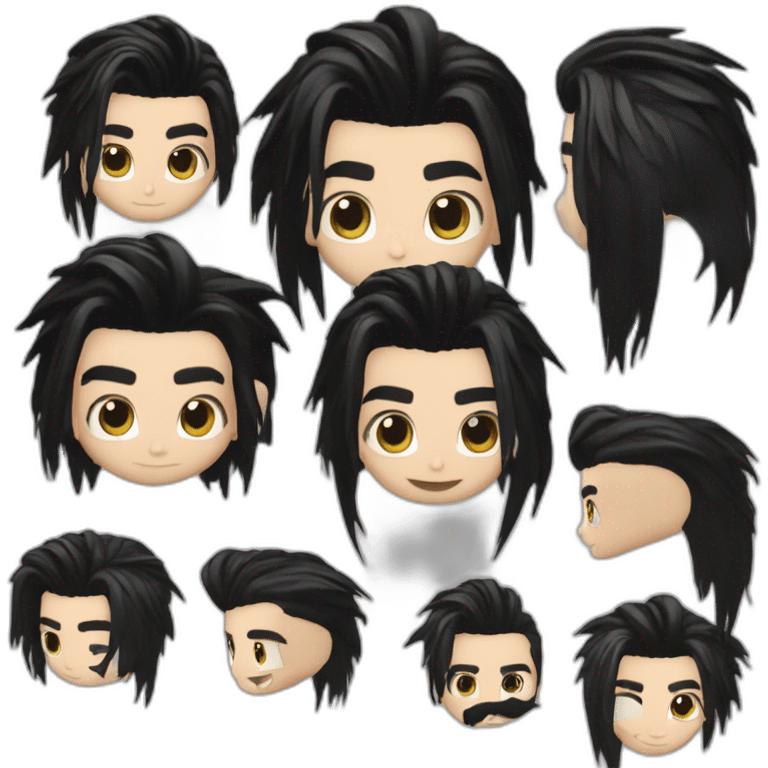 Bill Kaulitz black hair emoji