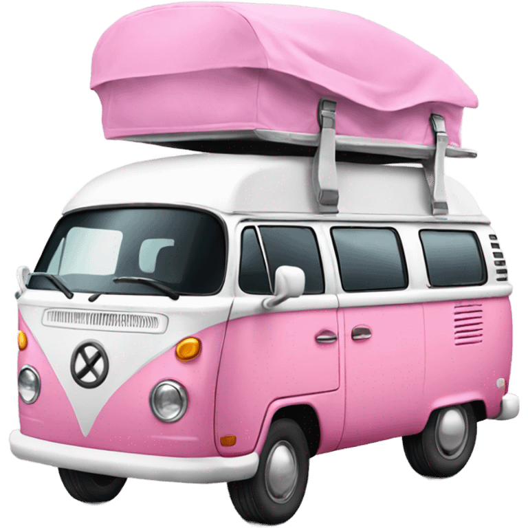 Pink camper van emoji