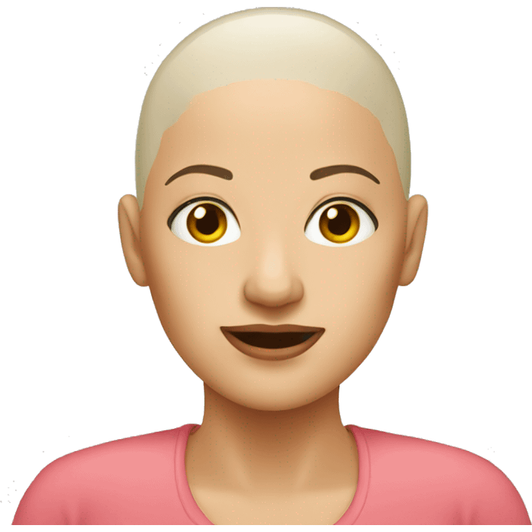 bald woman emoji