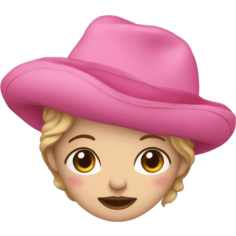 un cerecho de caricatura, con capa y muy fuerte en colore rosas emoji