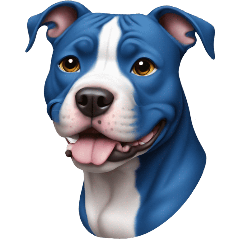 Pitbull  blue emoji