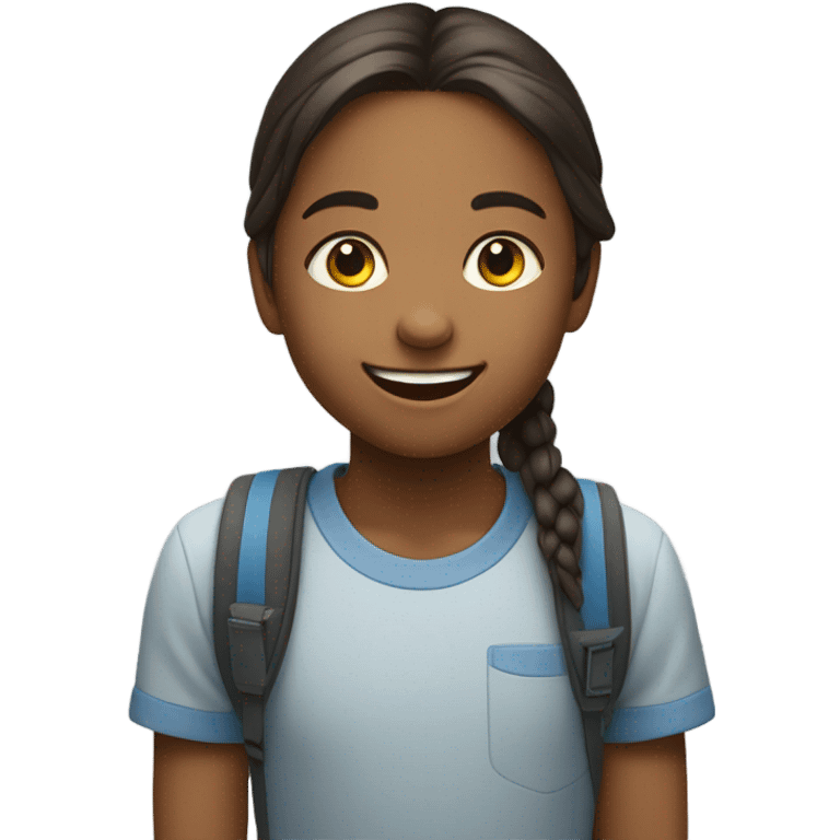 smiling girl with boys emoji