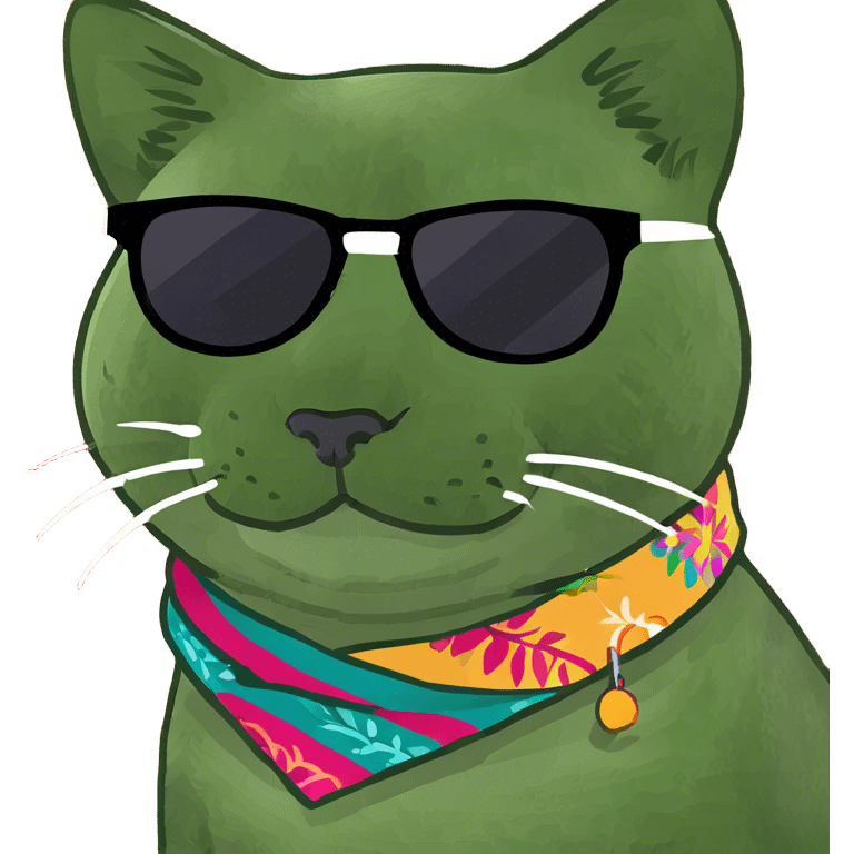 Cat with sunglasses emoji