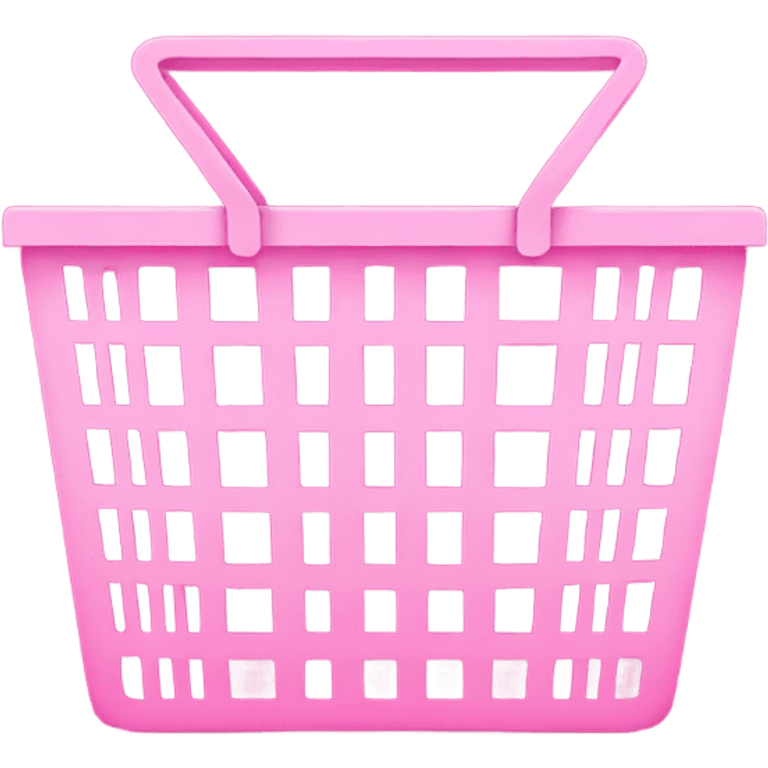 Pink empty shopping basket emoji