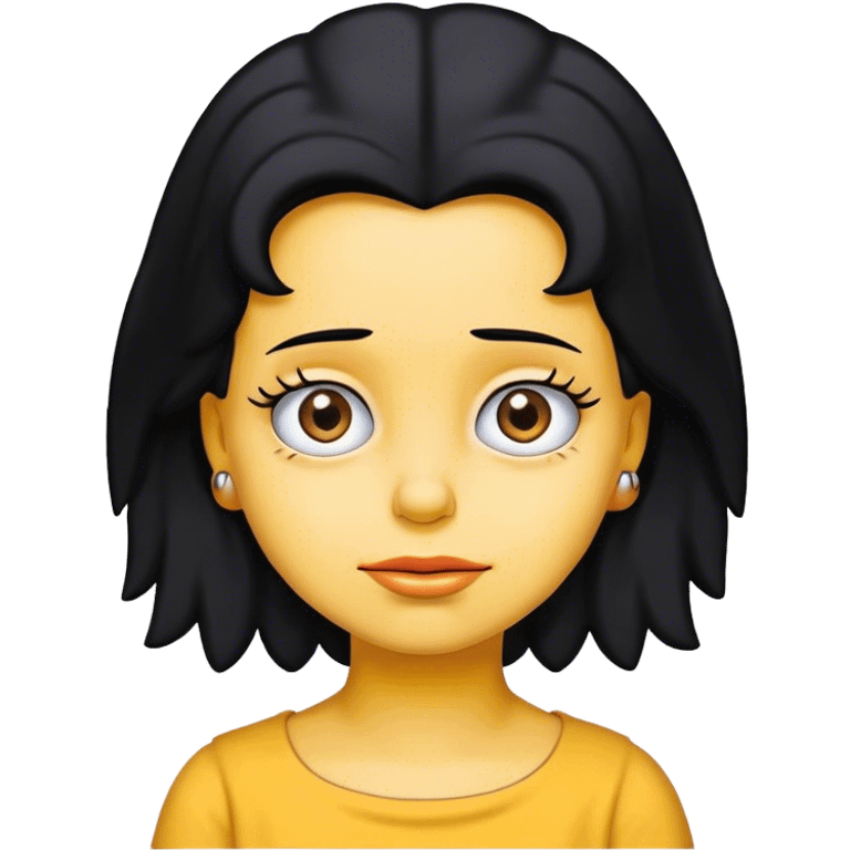 Lisa Simpson with black hair emoji