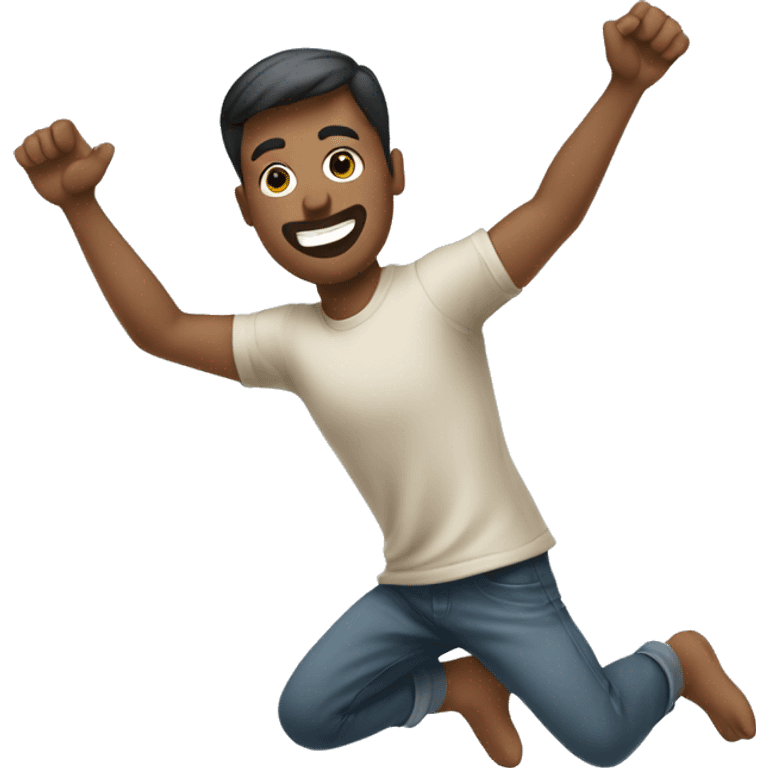 an illustration of a man doing cartwheel wearing a neutral-colored t-shirt emoji