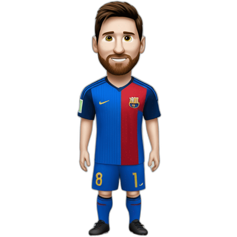 Lionel Messi with world cup emoji