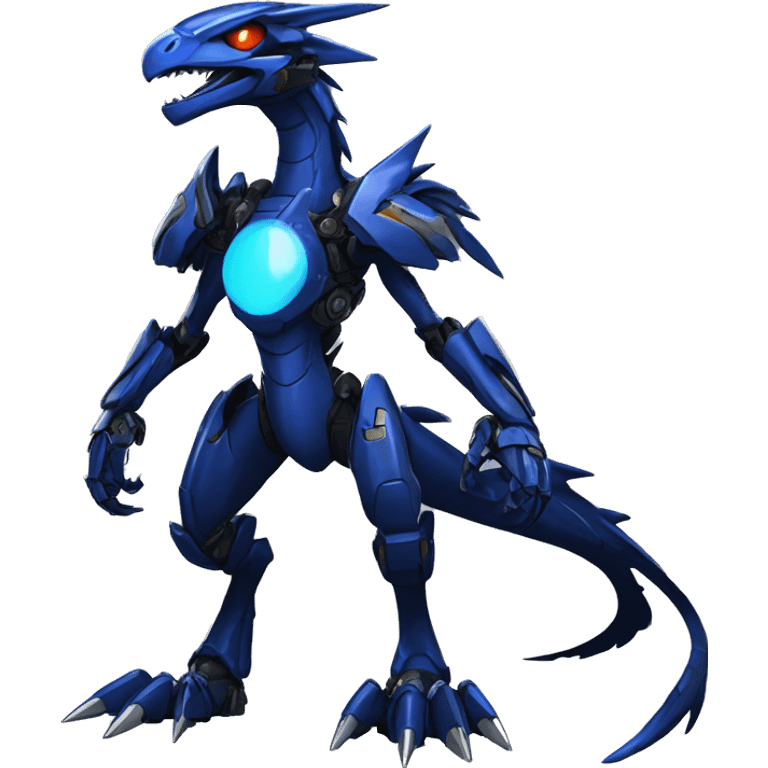  Cool Edgy Black Blue Digimon-Fakemon-Raptor-Dragon-Mecha full body emoji